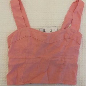 Abercrombie Linen-Blend Corset Top